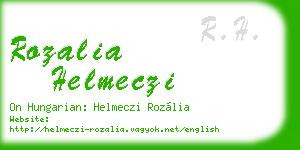 rozalia helmeczi business card