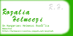 rozalia helmeczi business card